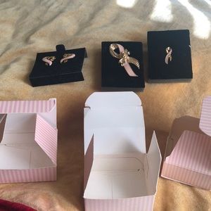 1993-1996 Avon Breast Cancer Care pin and earrings